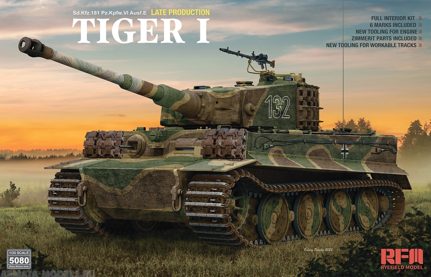 RM-5080 Tiger I Late Production w/Full interior Rye Field Model (RFM)