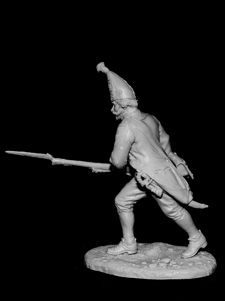 CHM-54128. Рядовой гренадерских полков в Итальянском походе Суворова, Россия 1799 г. 54 мм. Материал - смола. Chronos Miniatures