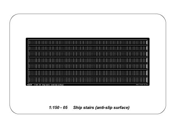 ABR-1:150-–-05  Дополнения для  Ships stairs – anti-slip surface для  1/150