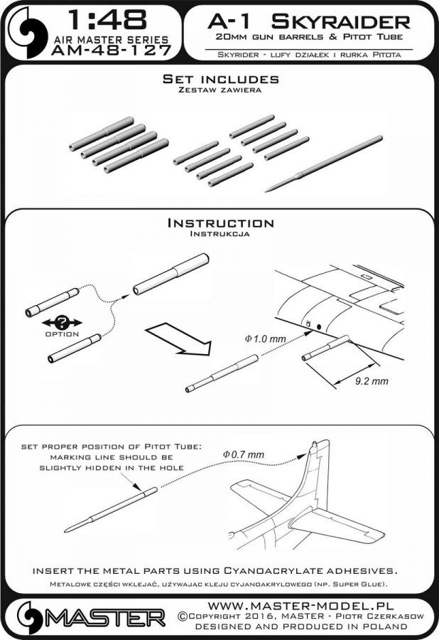 AM-48-127 ПВД и стволы 20мм пушек для A-1 Skyraider