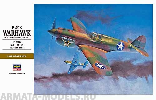 08879 Самолет P-40E WARHAWK ST29 Hasegawa