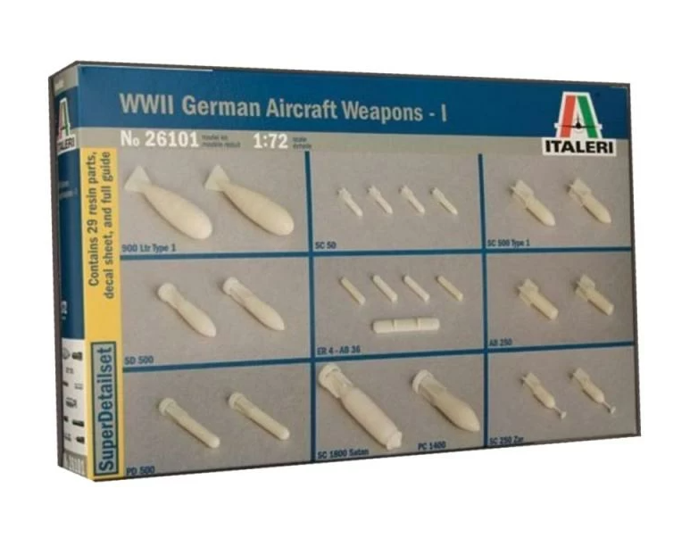 26101ИТ Набор бомб WWII German Aircraft Weapons-1 Italeri