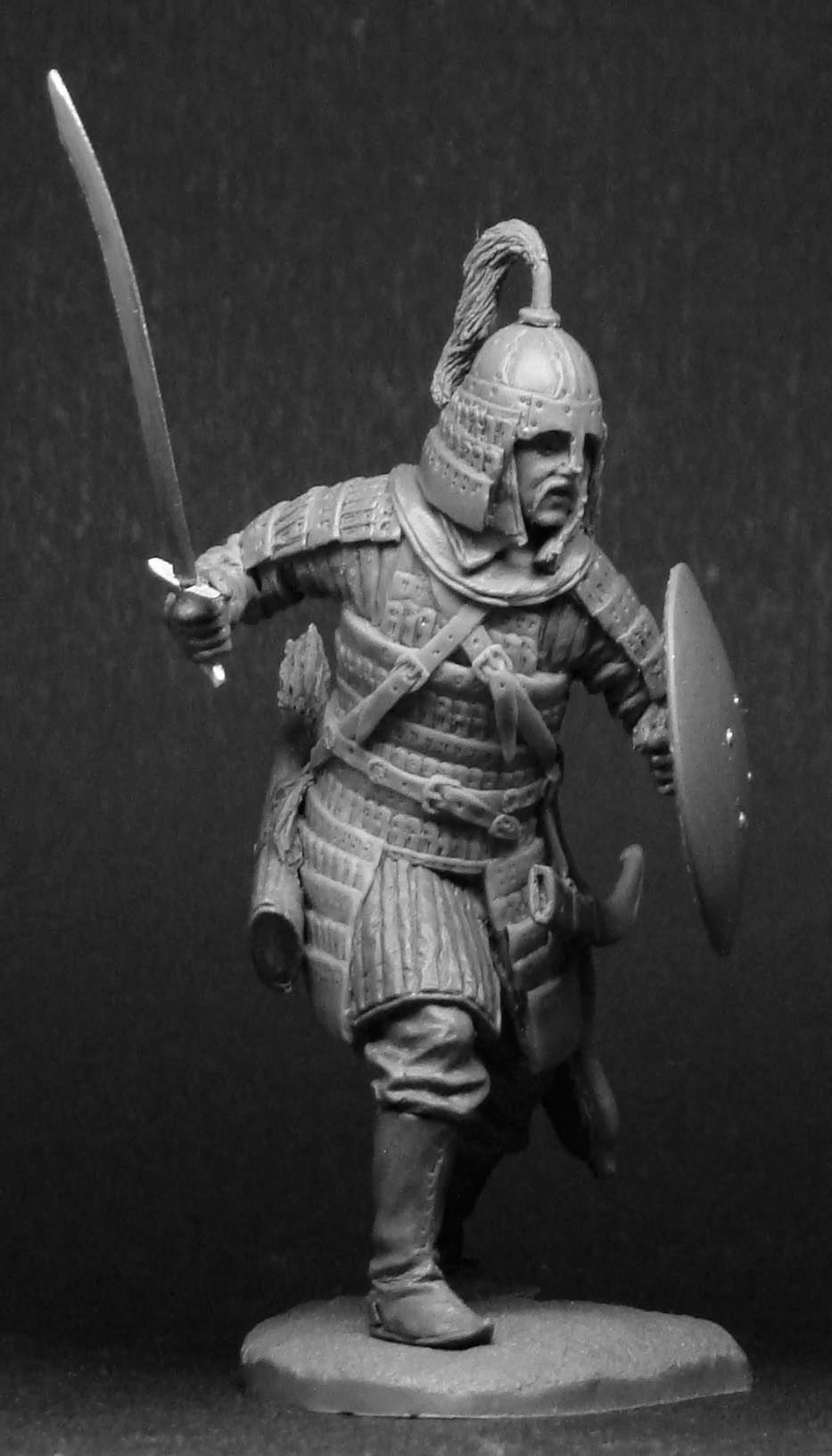 CHM-54045. Татаро-монгольский воин с мечтом, 14 век. 54 мм. Материал - смола. Chronos Miniatures