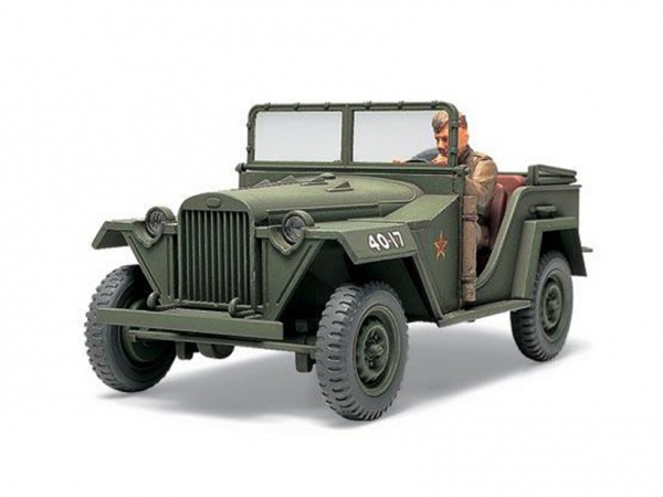 32542T Советский военный автомобиль ГАЗ 67Б, 1 фигура водителя, 2 варианта декалей. Tamiya