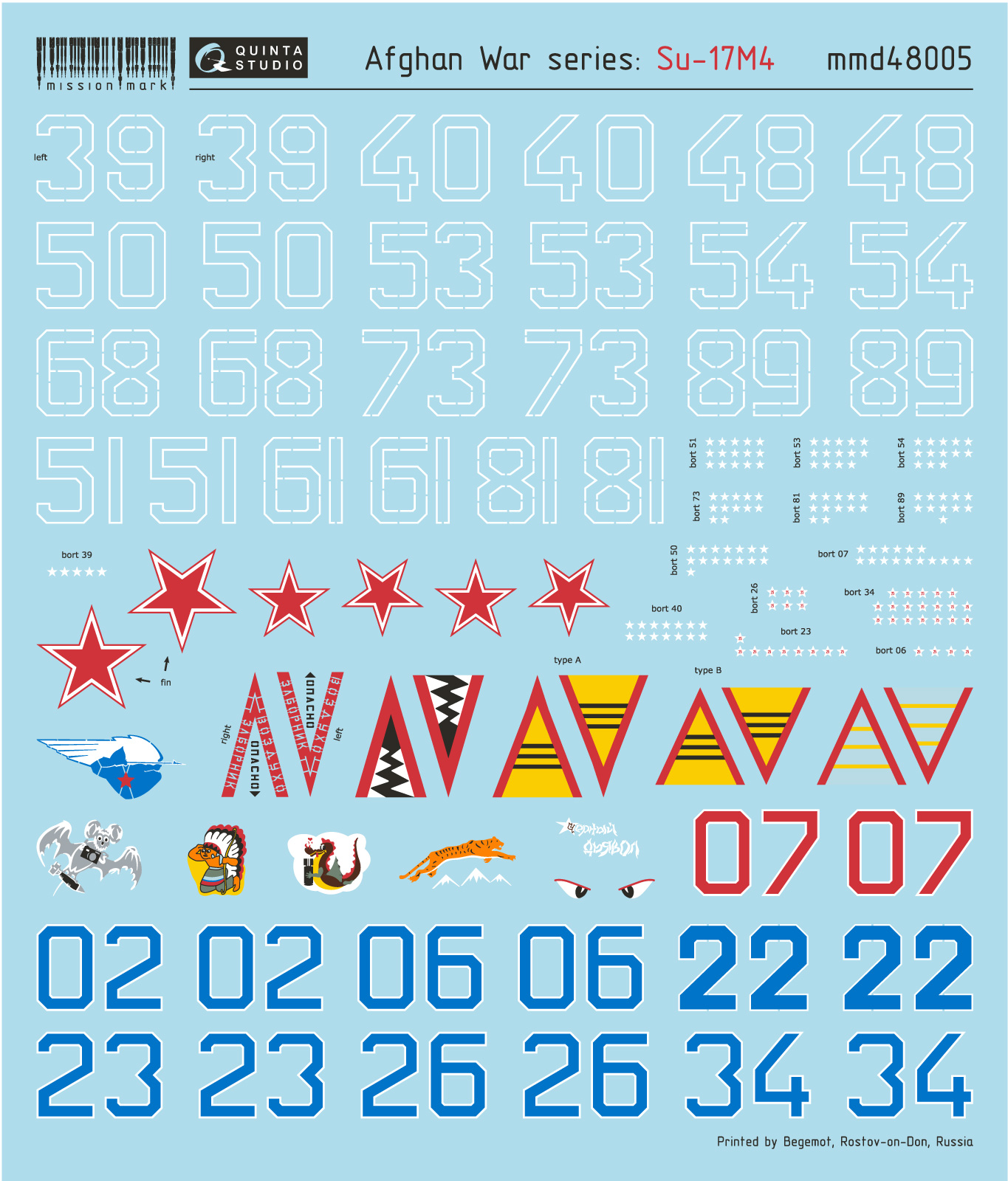 MMD48005 1/48Декаль Су-17М4 (серия "Война в Афганистане")