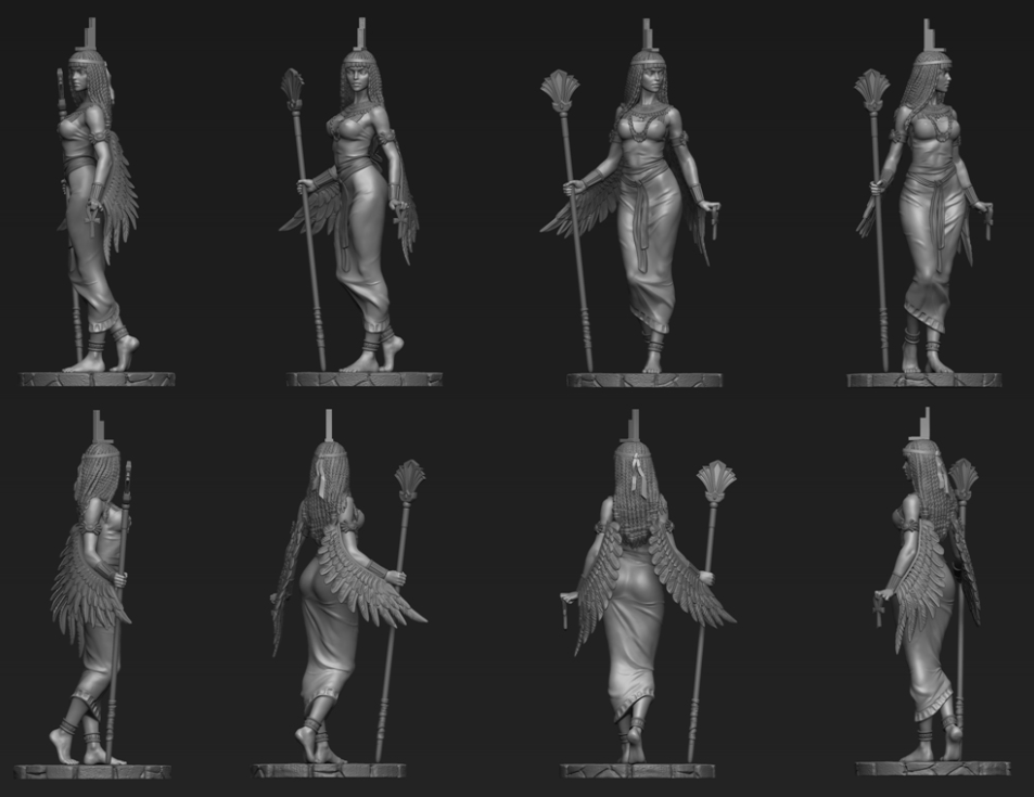 CHM-120.002 Египетская богиня Исида. 120 мм. Материал - смола. Chronos Miniatures