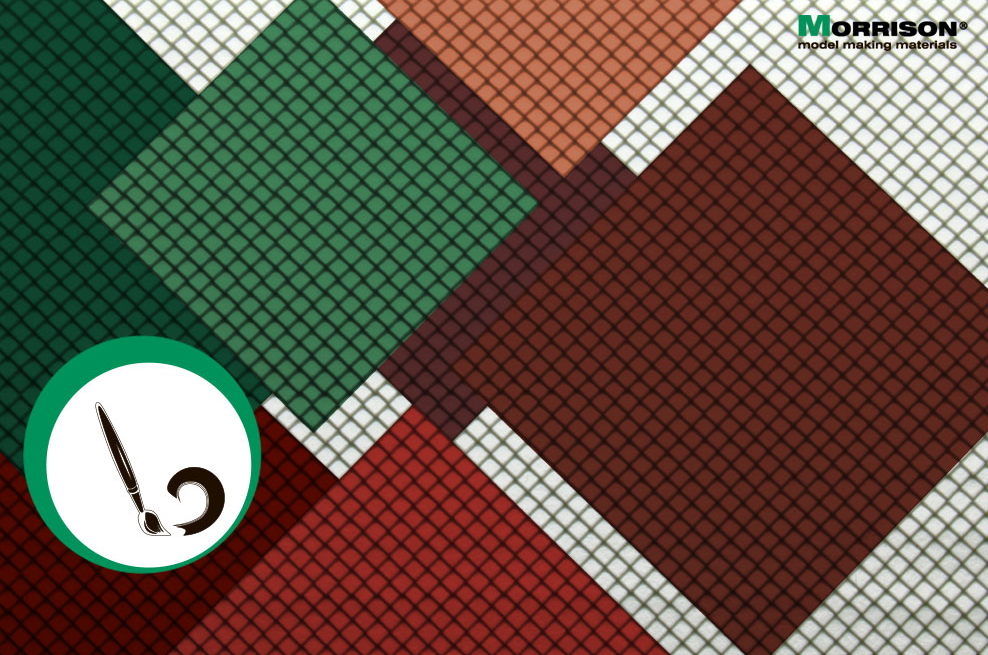 041rmb072 Объёмная текстура черепицы «Ромб». М 1:72. (Лист А3- 28см.х38см.)