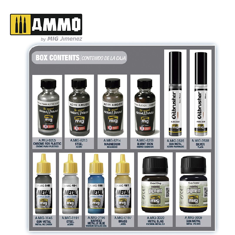 AMIG7809 Ammo Mig Подарочный набор METALLICS. SUPER PACK