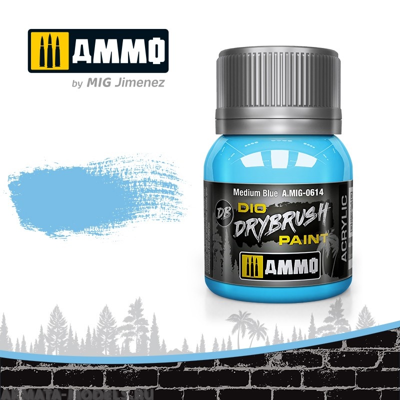 AMIG0614 Ammo Mig Краска акриловая DRYBRUSH  MEDIUM BLUE