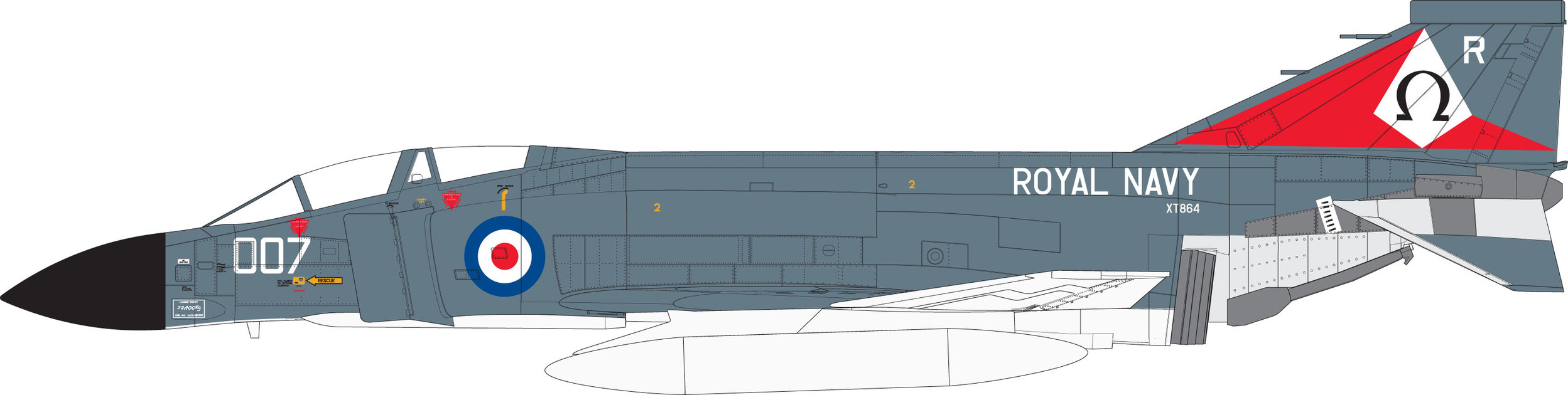 A06016 Сборная модель самолета McDonnell Douglas FG.1 Phantom - Royal Navy Airfix