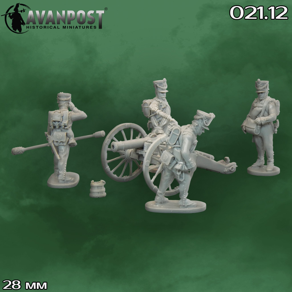 021.12АП Русская артиллерия: 6-фунтовая пушка с расчётом (1805-1812) Аванпост