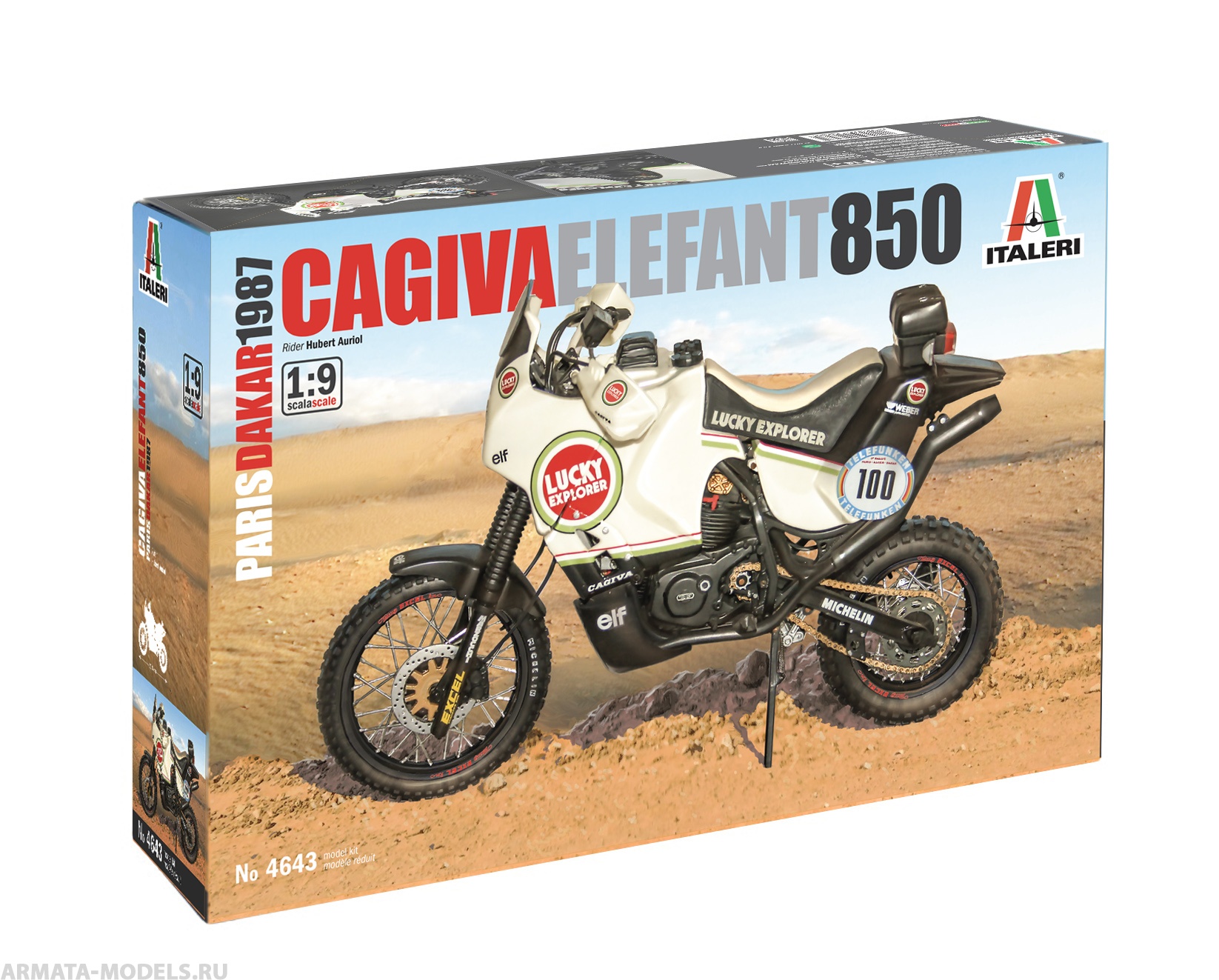 4643ИТ Мотоцикл CAGIVA ELEPHANT 850 1987 (10013160/170621/0366752, ИТАЛИЯ ) Italeri