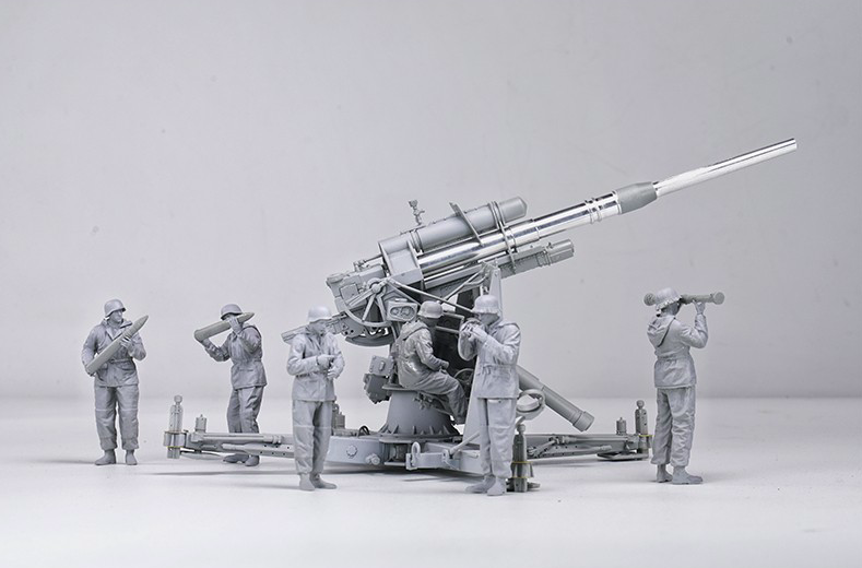 BT-013 Сборная модель German 88mm Gun Flak 36 w/ 6 Crew Members BORDER MODELS