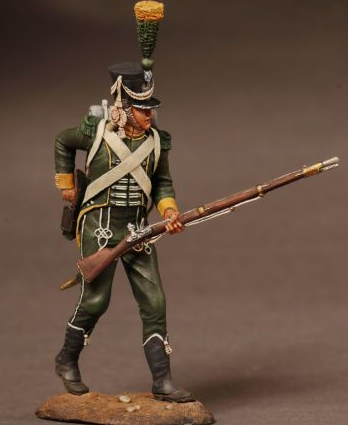 CHM-54017(M). Вестфальский егерь Королевской гвардии, 1809-11 гг. 54 мм. Материал - белый металл. Chronos Miniatures