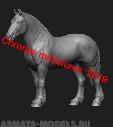 CHM-54183. Животные: Лошадь №12. 54 мм. Материал - смола. Chronos Miniatures