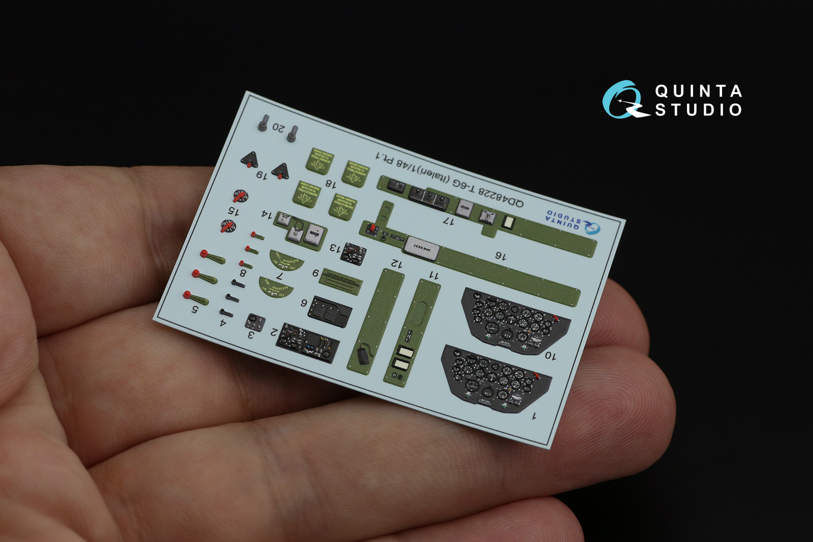 QD48228 3D Декаль интерьера кабины T-6G (Italeri)