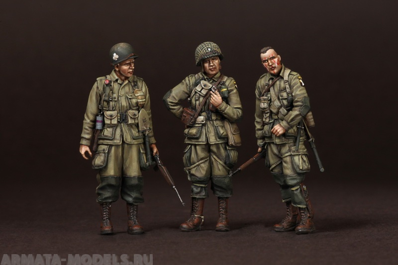 3620SOGA U.S. Army Airborne officers. 1944. SOGA Miniatures