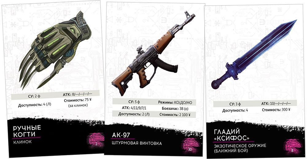 915603HW Shadowrun Шестой мир  Арсенал бегущего (Колода оружия)