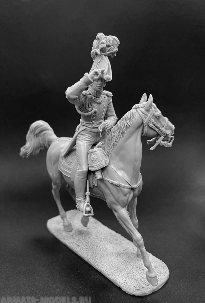 CHM-54262(М). Адъютант Лейб-Гвардии Литовского полка, Россия 1812-14 гг. 54 мм. Материал - белый металл. Chronos Miniatures
