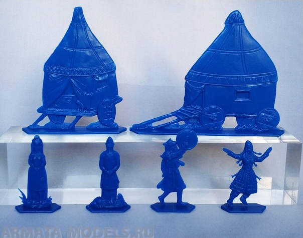 WAB008Blue Набор фигур Половецкий стан (синий) Воины и Битвы