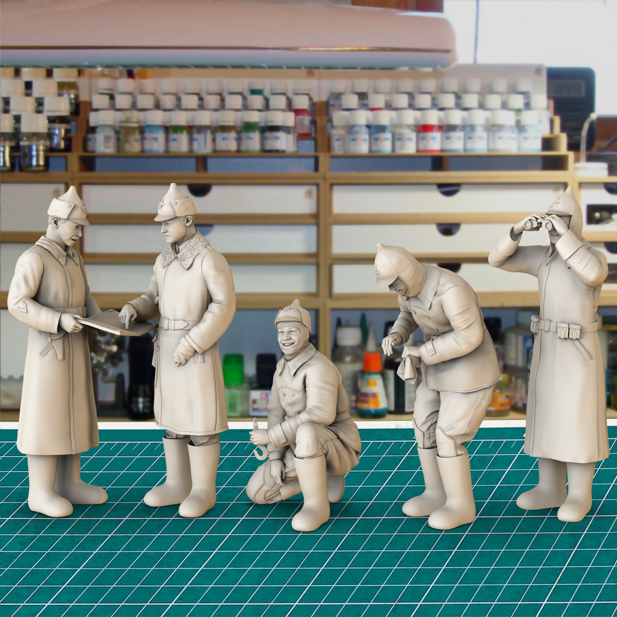 AM35829 Миниатюра Расчет финская кампания 5 фигур Arma Models