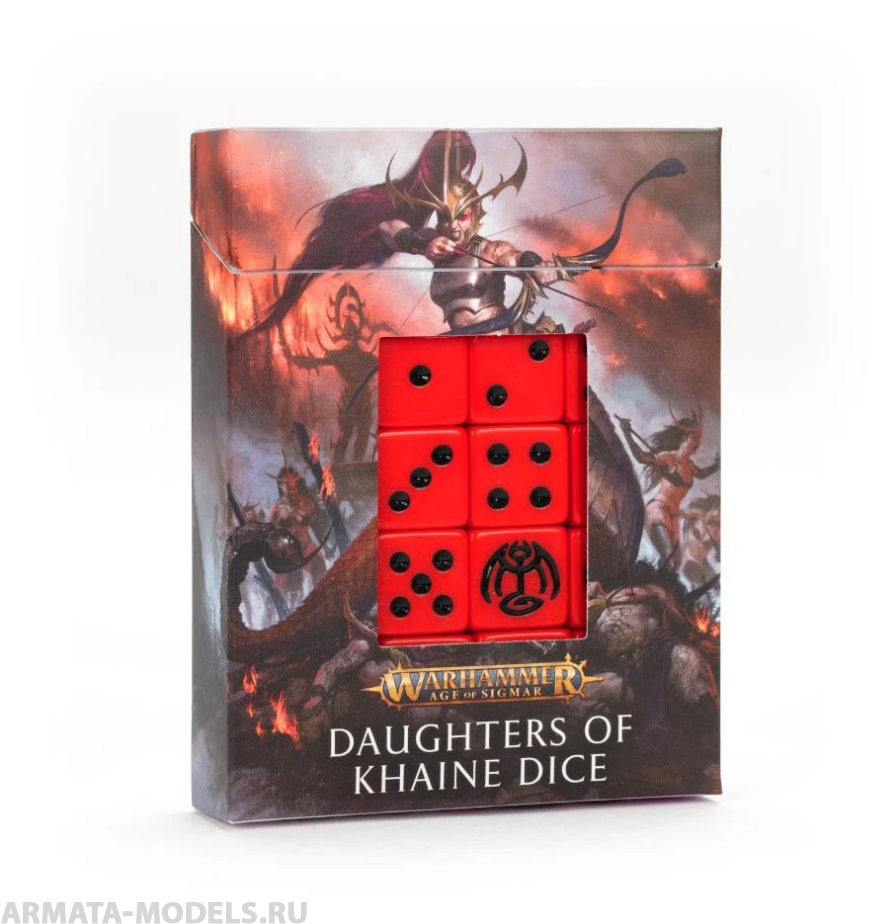 85-23GW Набор кубиков Дочери Кхейна (Daughters of Khaine Dice Set)