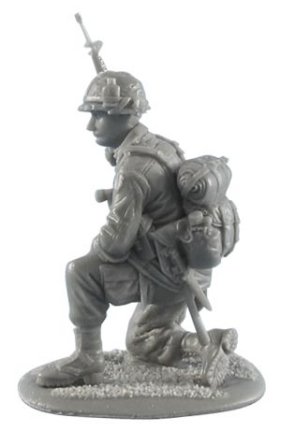 FL35043 US 25th Infantry Division Kneeling with M-16 First Legion