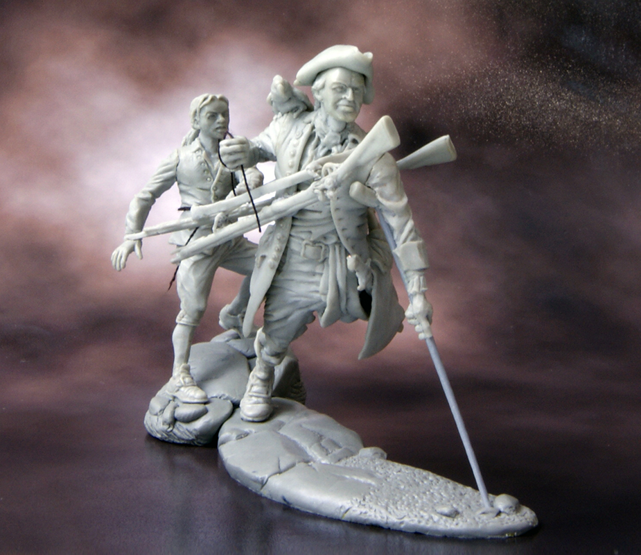 CHM-54050(M). Остров Сокровищ: Джон Сильвер и Джим Хокинс, 2-я половина 18 века. (2 фигуры). 54 мм. Материал - белый металл. Chronos Miniatures