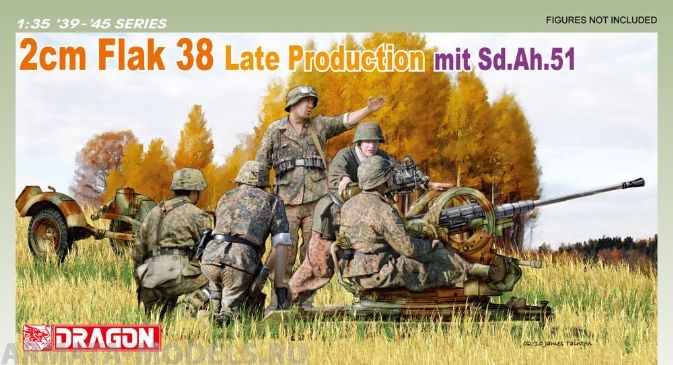 6546Д Зенитная пушка Flak 38 поздняя Dragon