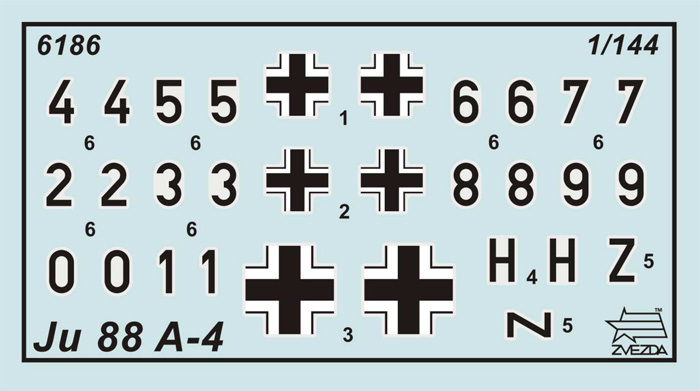 6186 Немецкий самолет Юнкерс 88А4 Звезда