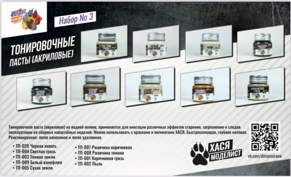 Набор№3 Тонировочные пасты, 10 шт