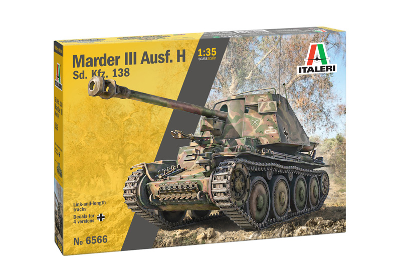 6566ИТ Самоходка Sd.Kfz.138 MARDER III Ausf. H (10013160/011122/3526709, ИТАЛИЯ) Italeri