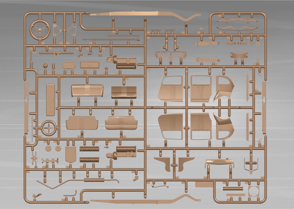 35535 Советский персональный автомобиль Packard Twelve (1936г) с фигурами лидеров (4 шт) ICM