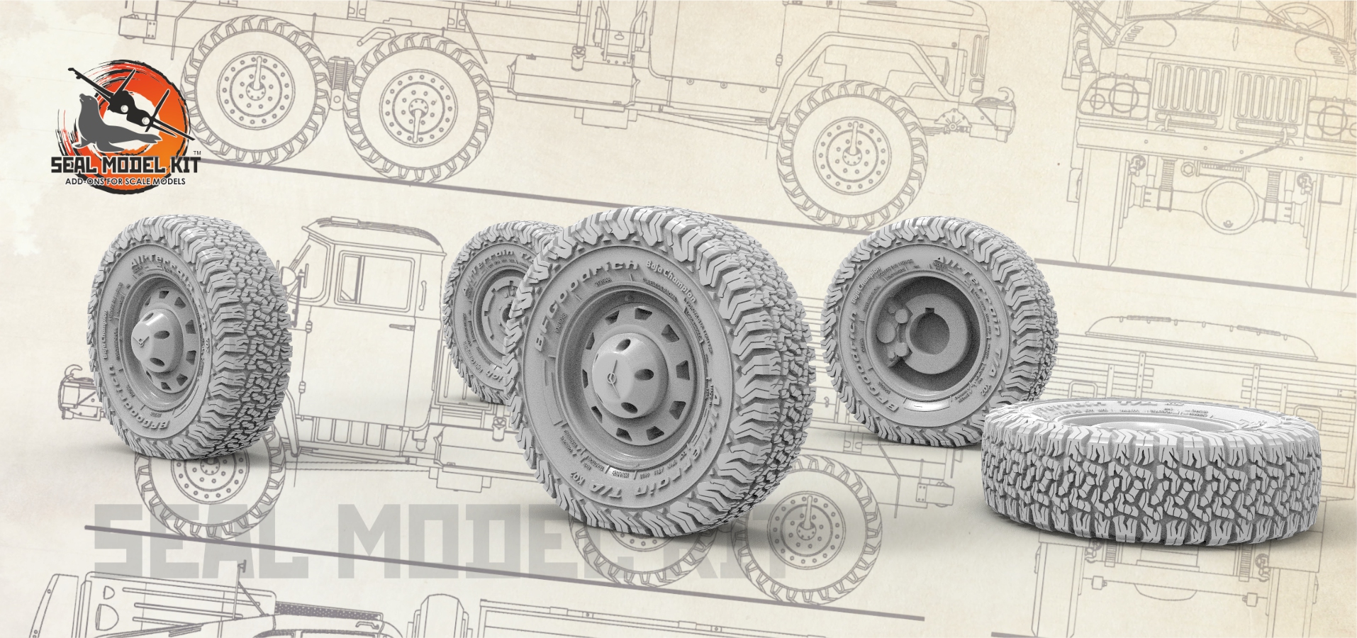 smk35005 Колеса внедорожные All Terrain для Буханки