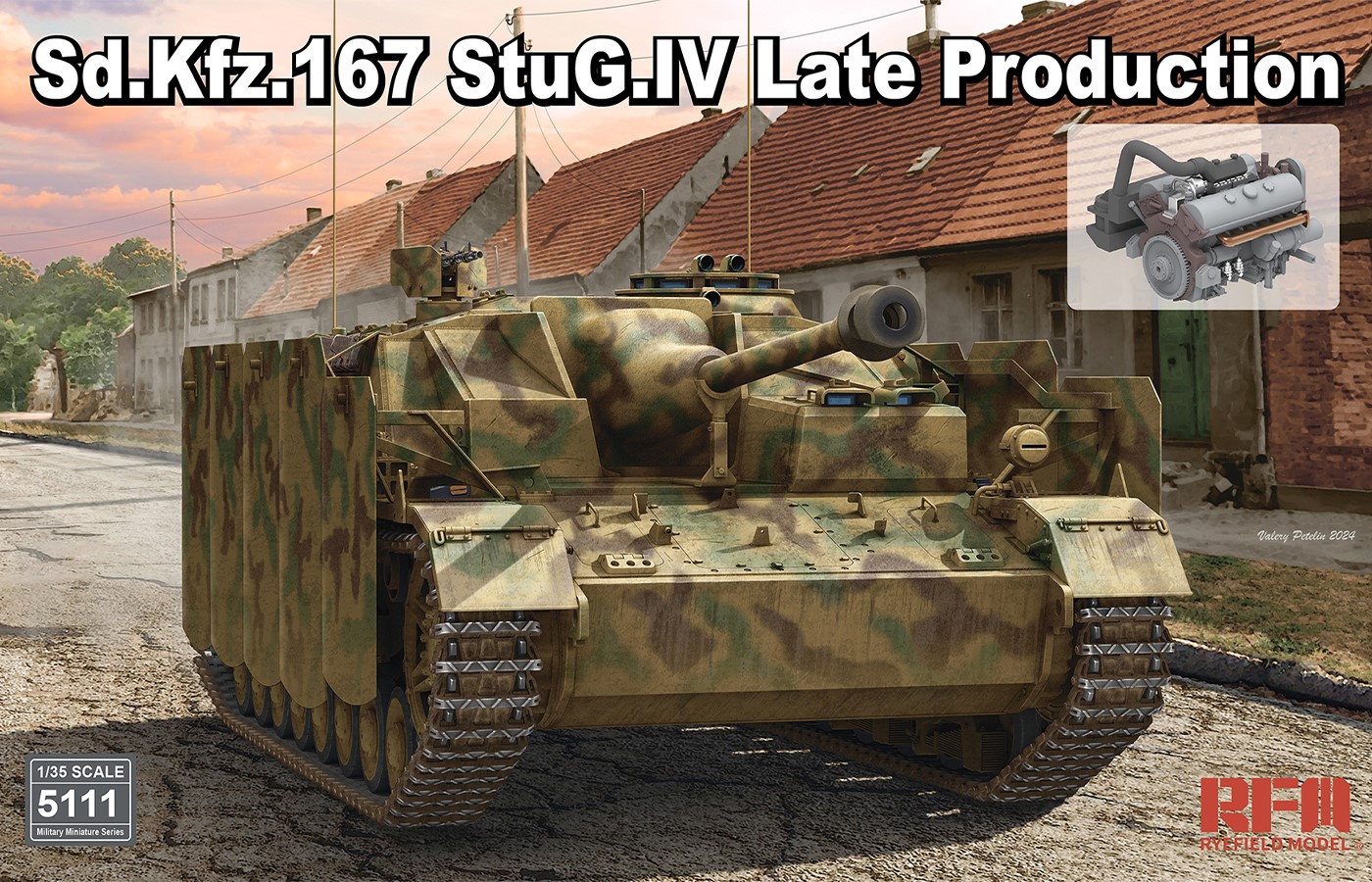 RM-5111 САУ Sd.Kfz.167 StuG.IV Late Production with Engine & workable tracks Rye Field Model (RFM)