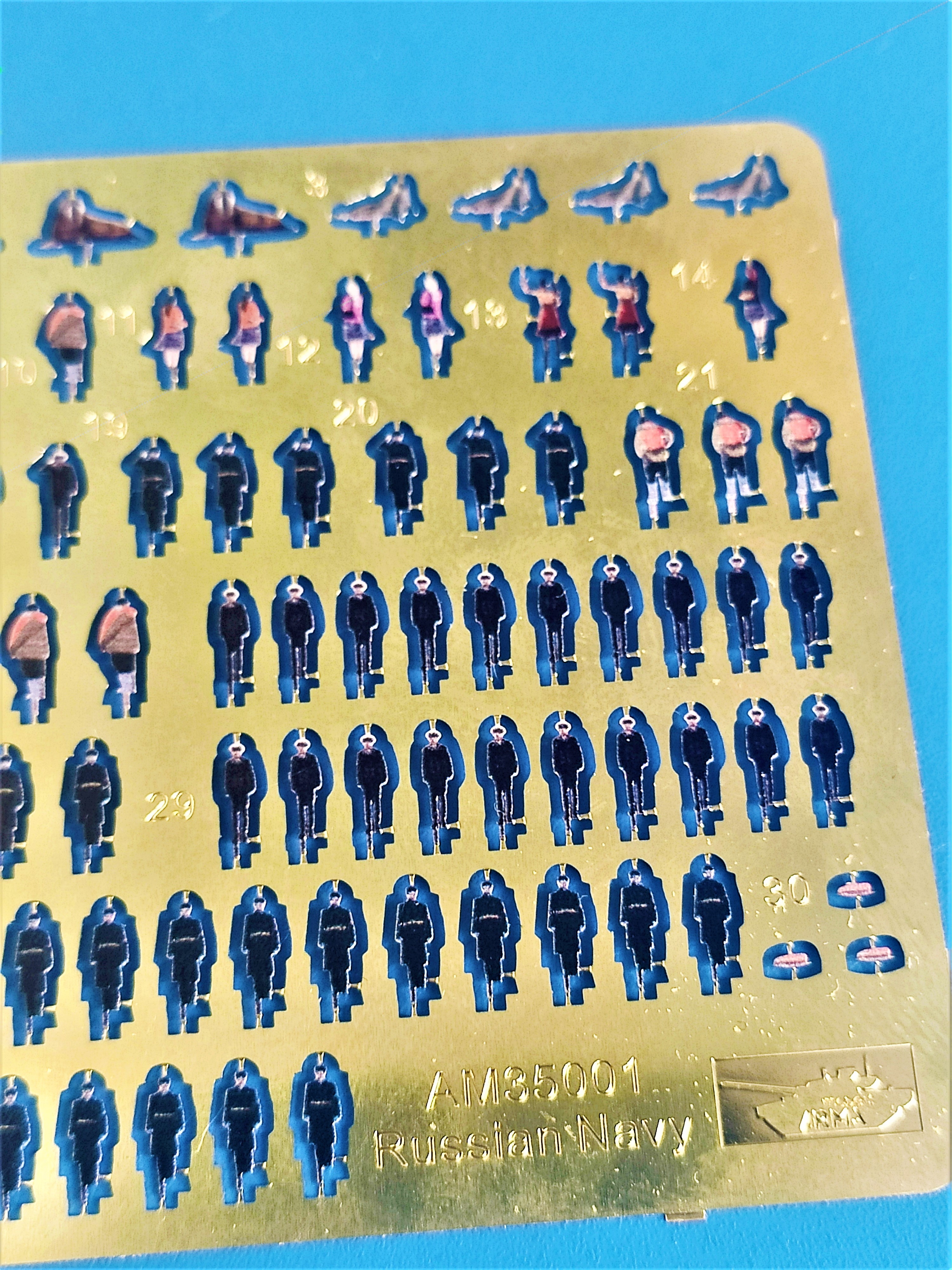 AM35001K Цветное фототравление Набор фигур. Флот (Не для свободной продажи)