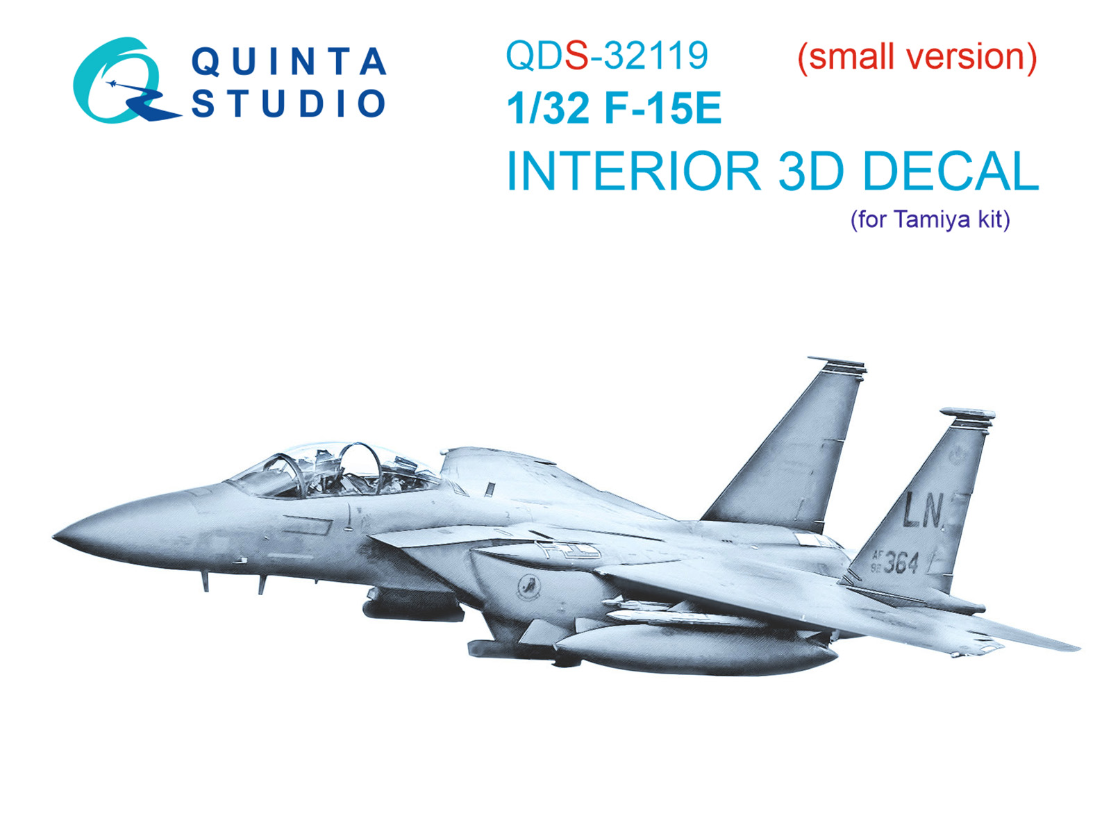 QDS-32119 3D Декаль интерьера кабины F-15E (Tamiya) (малая версия)