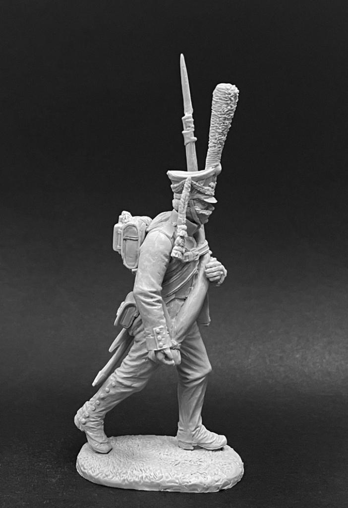 CHM-54258(M) Рядовой гренадерских полков и рот (2 варианта голов, 2 варианта рук), Россия 1812-14 гг. белый металл Chronos Miniatures