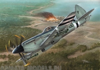 SH72259 Истребитель Supermarine Seafire FR Mk.47 KoreanWar Fighter-Bomber