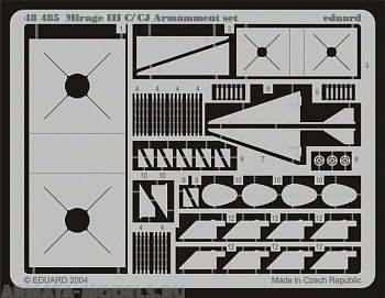 48485 Фототравление на Mirage III C/CJ Armament set for Eduard kit