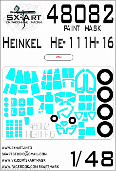48082SX Окрасочная маска He-111H-16 (ICM)
