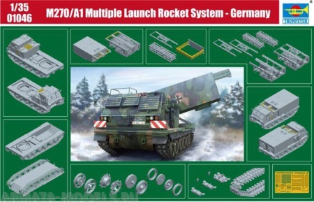01046 САУ  M270/A1 Multiple Launch Rocket System - Germany  Trumpeter