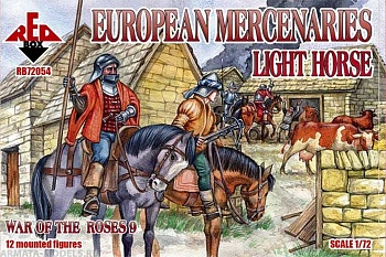 RB72054 Фигуры War of the Roses 9. European Mercenaries Light Horse 