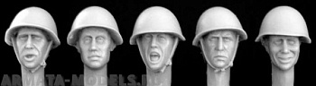 HRH01 5 heads, Soviet WW2 helmet 