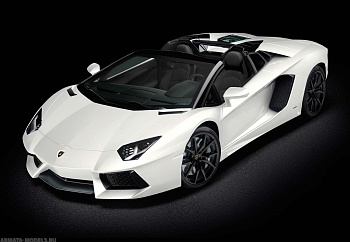 HK104 Lamborghini Aventador Roadster Bianco Canopus (Полуматовый белый)