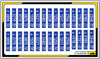 AM48328 3D декали Автомобильные номера Полиция
