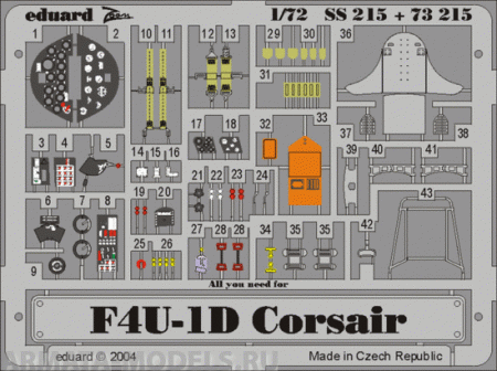 SS215 Фототравление F4U-1D For TAMIYA kit