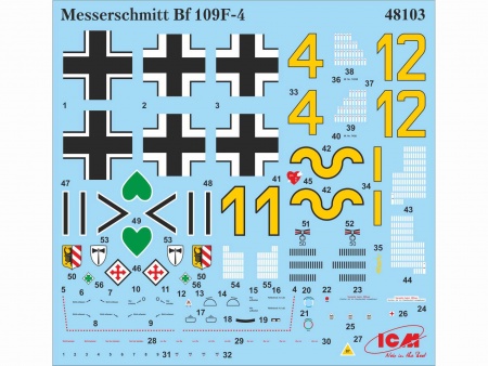 48103 Bf 109F-4, германский истребитель ІІ Мировой войны ICM