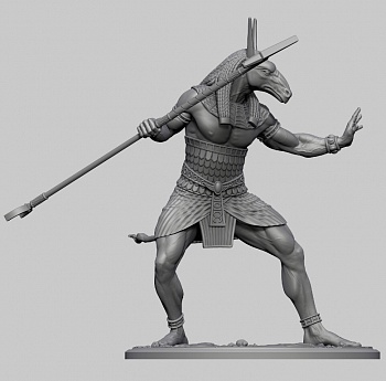 CHM-54158. Египетский бог Сет. 54 мм. Материал - смола.