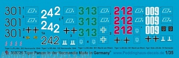 725PED Декаль Tiger markings in the Normandy